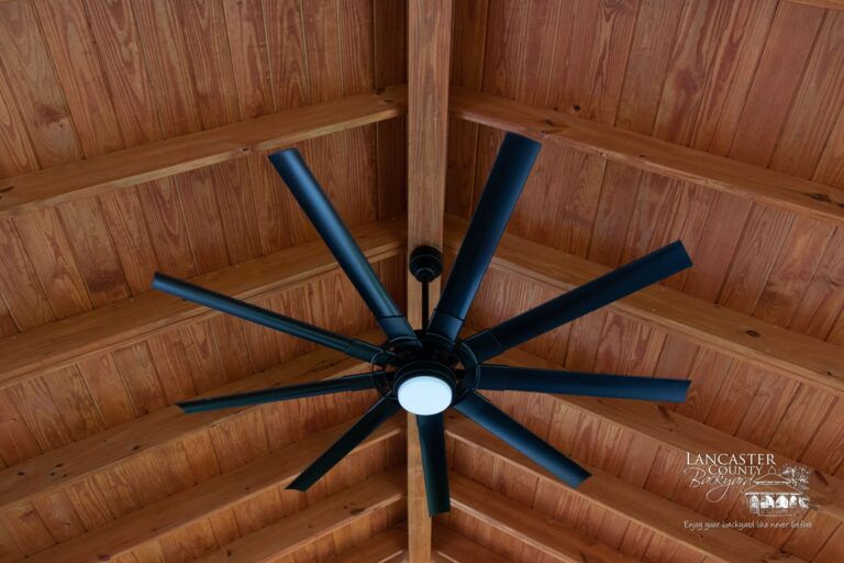 20x36 vinyl pavilion in east brunswick new jersey with a fan