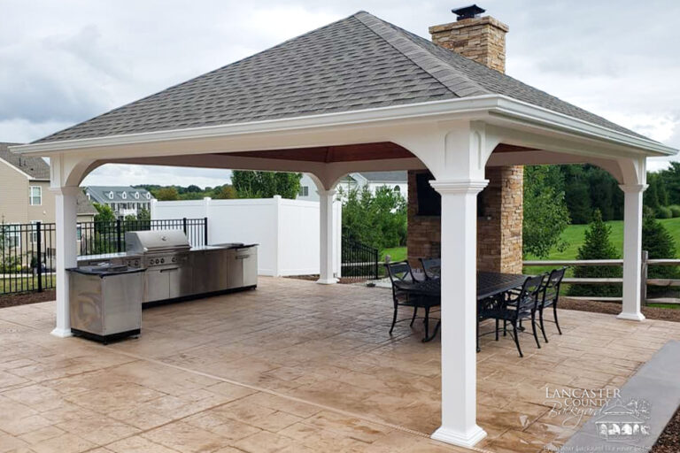 20x20 montford vinyl pavilion in newton, pa