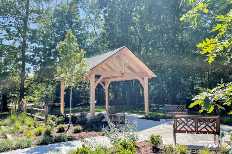 14x18 kingston timber frame pavilion in jackson twp new jersey