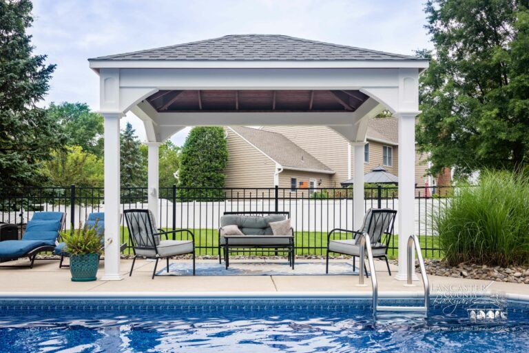 10x12 vinyl backyard pavilion in mt laurel township nj