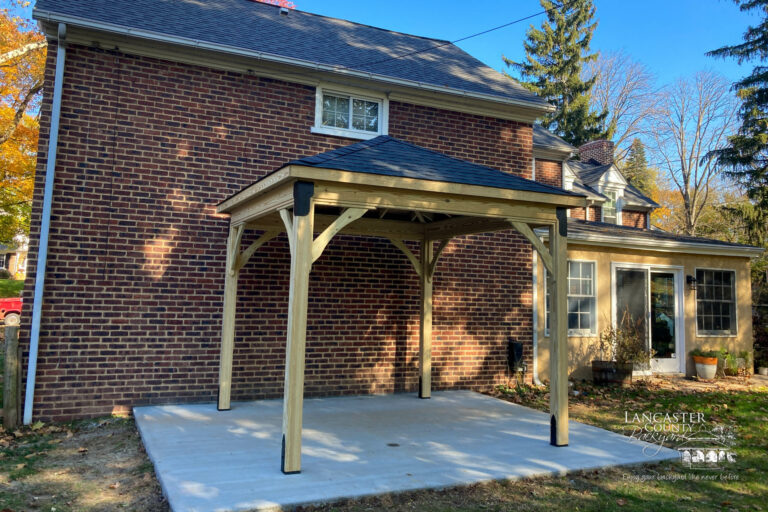 10x10 lakefront wood pavilion in plymouth meeting pa