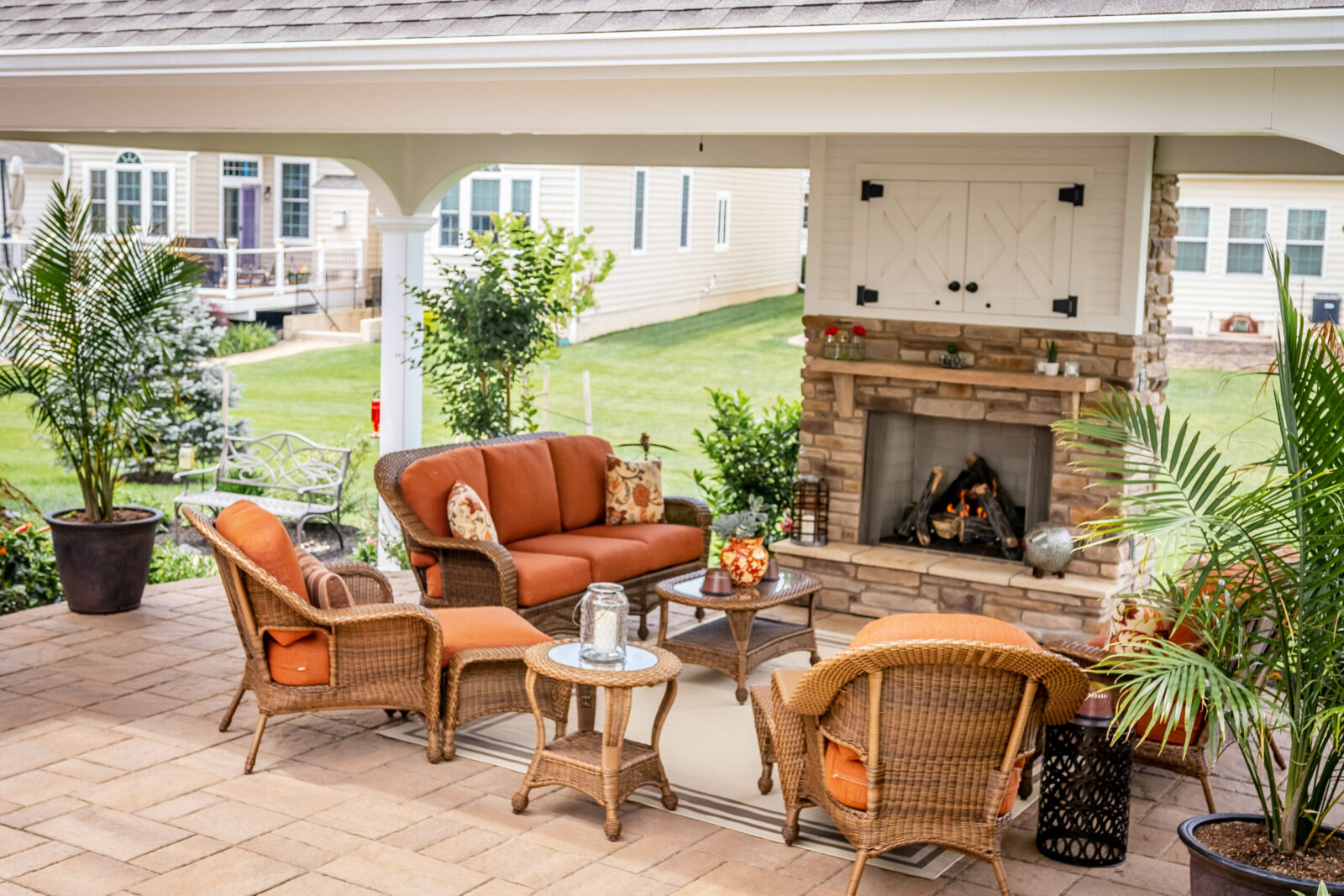 large pavilion fireplace