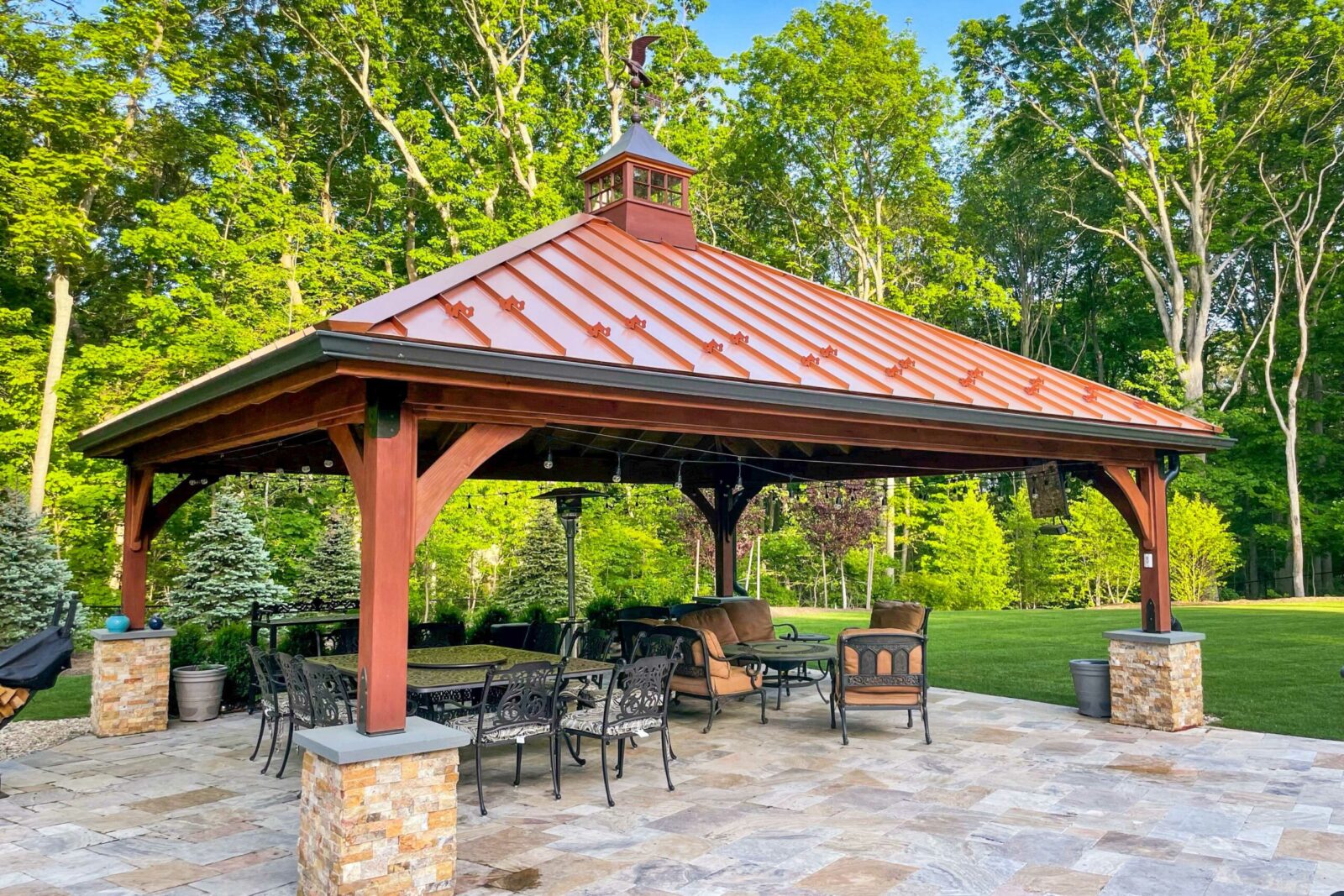 wood frame large pavilion