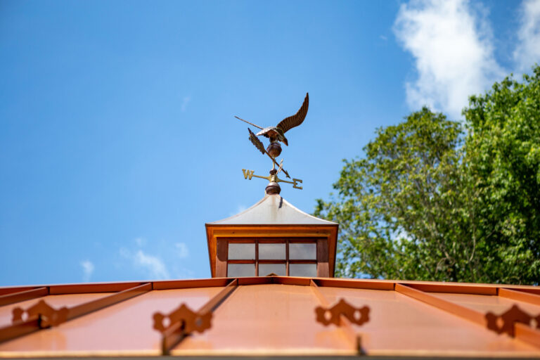 cheyenne wood pavilion with weathervane