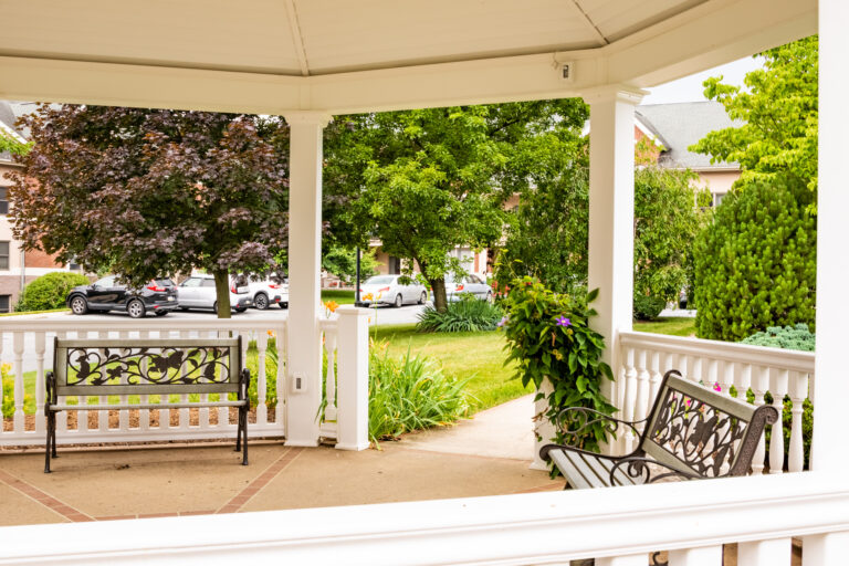 19' octagon gazebo pavilion interior