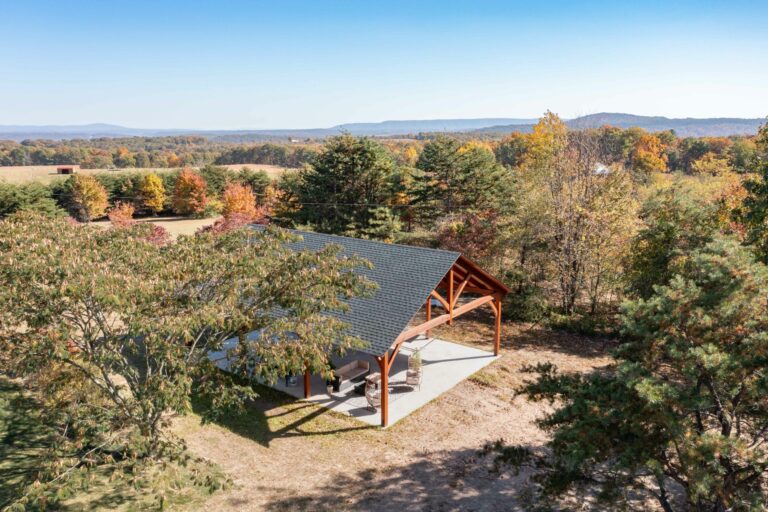 30x40 kingston timber frame pavilion in warfordsburg, pa