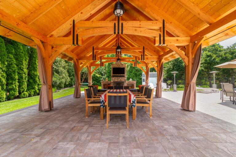 20x34 Grand Teton Timber Frame Pavilion interior 768x512 f50 50