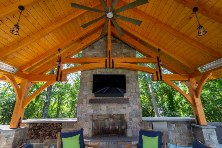 24x16 Grand Teton Timber Frame Pavilion interior 768x512 f50 50