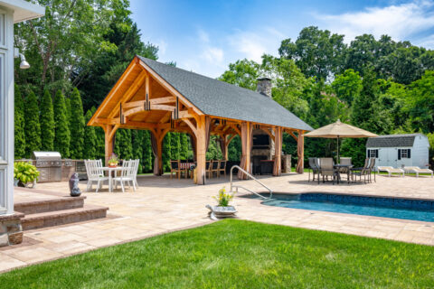20x34 Timber Frame Pavilion in Moriches 2
