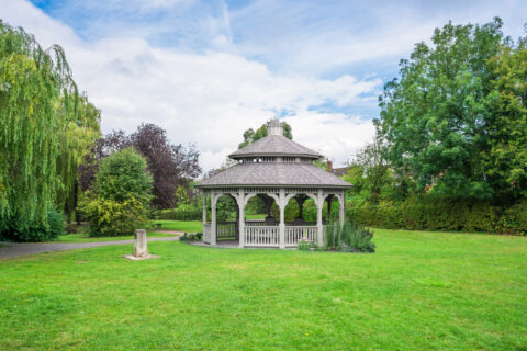 dodecagon gazebo in backyard structures 1 scaled 480x320 f50 50