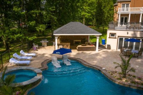 Montford Vinyl Pavilion for Sale in Virginia, poolside