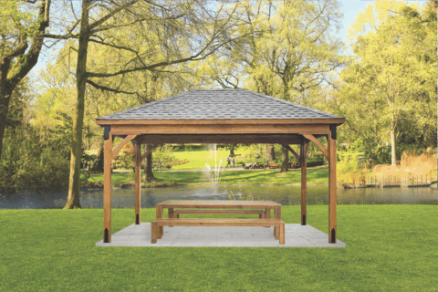Lakefront Wood Pavilion For Sale in Virginia