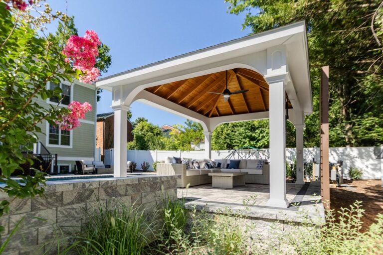 12x16 Montford Vinyl Pavilion, corner