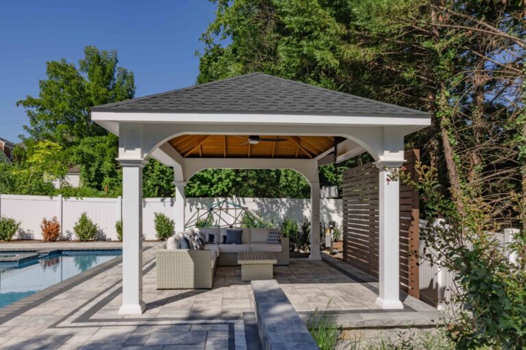 12x16 Montford Vinyl Pavilion, inside view