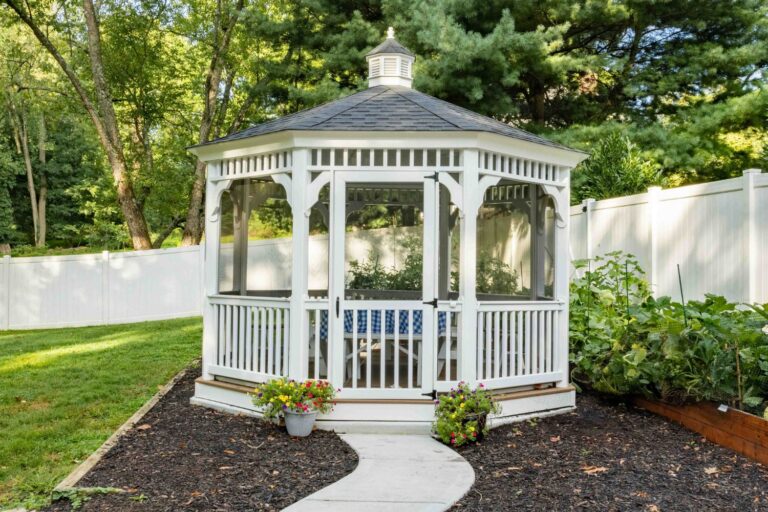 Front of 12' Octagon Vinyl Gazebo