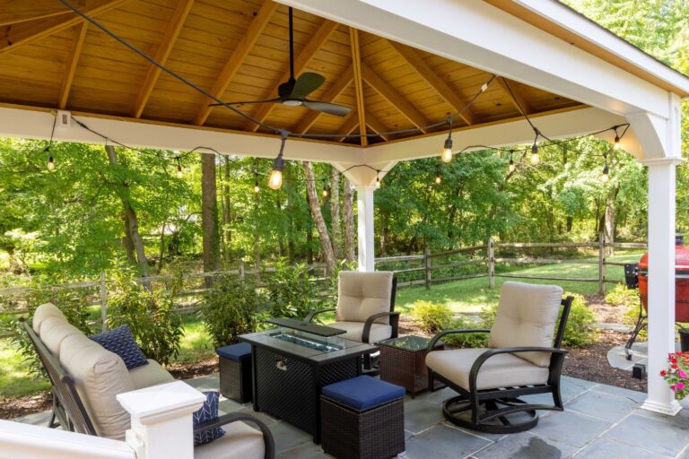 Side of 12x16 Shoreline Vinyl Pavilion