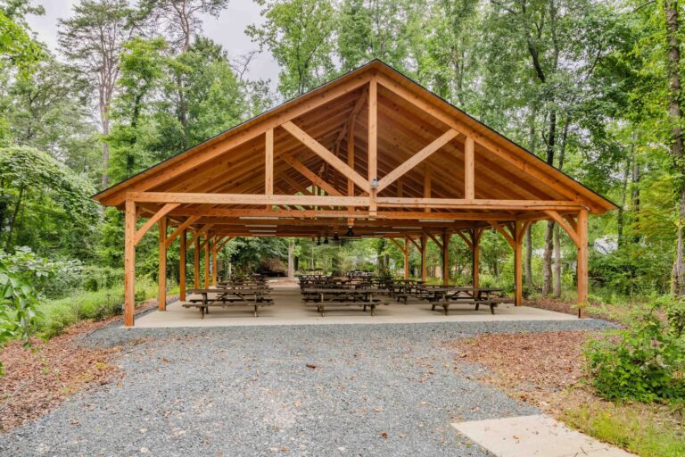 Driveway to 40x60 Kingston Timber Frame Pavilion