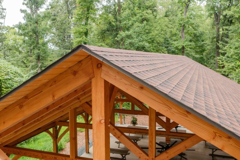 Peak of 40x60 Kingston Timber Frame Pavilion
