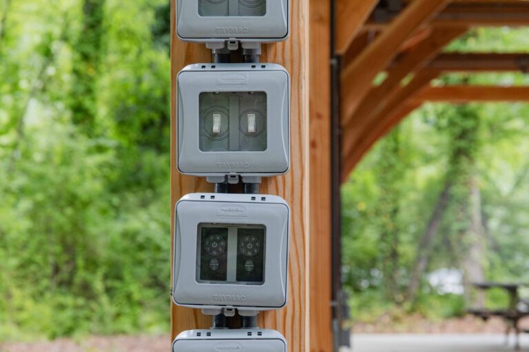 Light switches and electrical connected to 40x60 Kingston Timber Frame Pavilion
