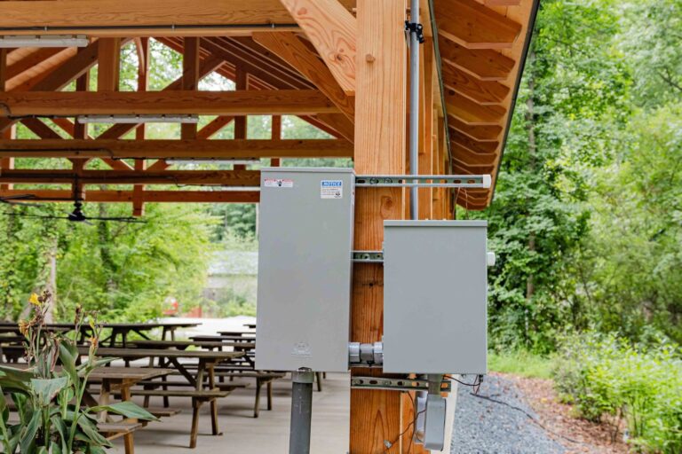 Electrical attached to 40x60 Kingston Timber Frame Pavilion