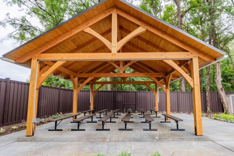 Front of 20x24 Kingston Timber Frame Pavilion