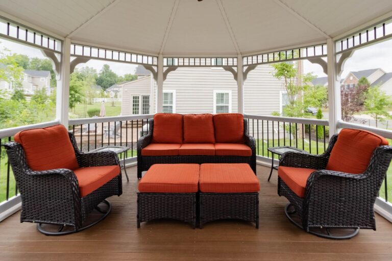 Full inside of 14' Octagon Vinyl Gazebo