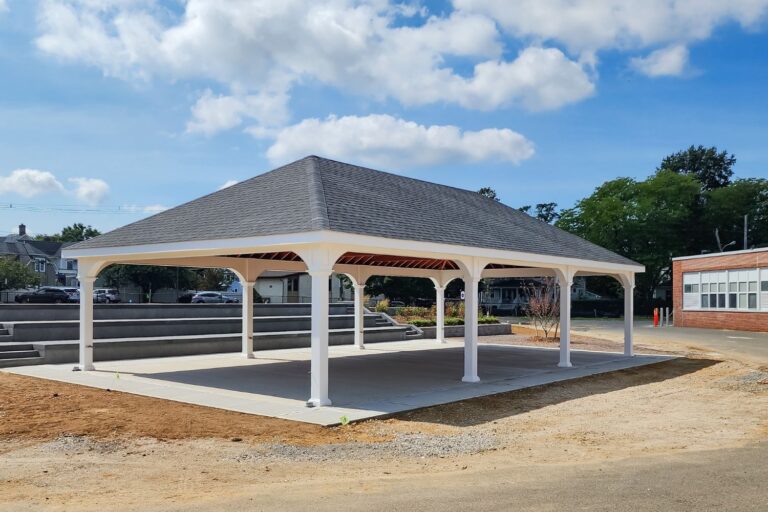 Corner of 24x48 Montford Vinyl Pavilion