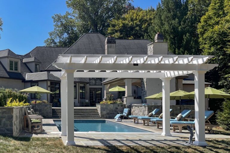 8x14 White Cancun Vinyl Pergola