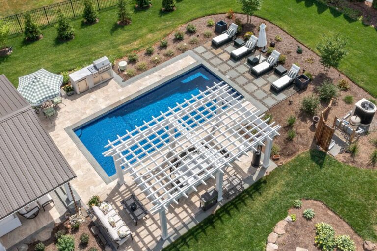 Aerial view two of 12x20 Cancun Pergola