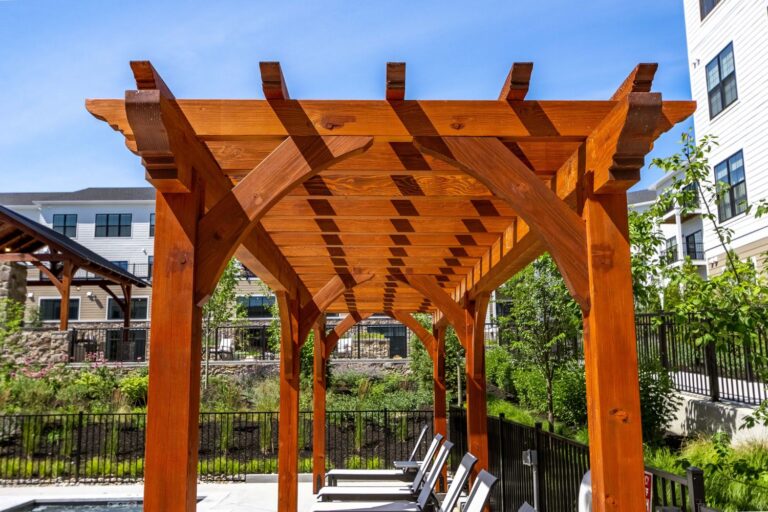 Side view of 7x30 Boulder Pergola