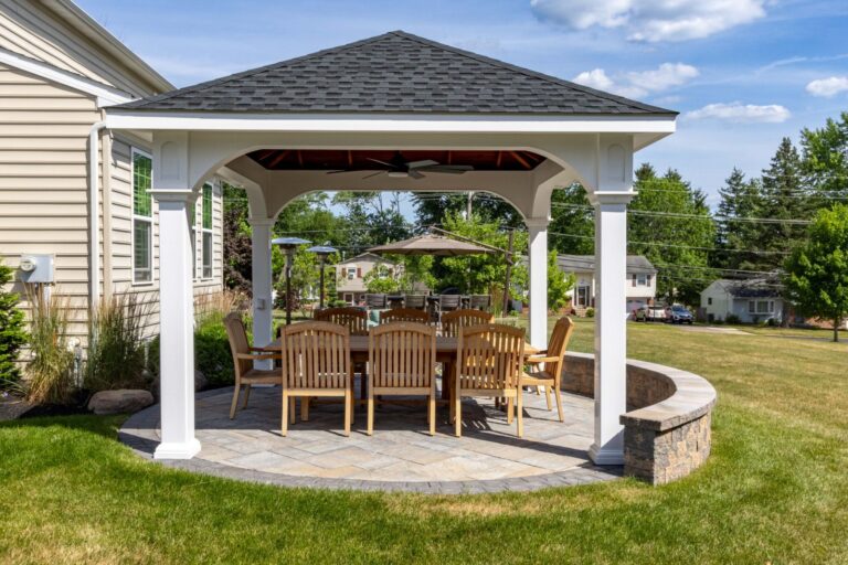 12x12 Montford Vinyl Pavilion Sideview