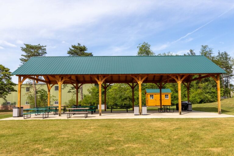 30x60 Kingston Timber Frame Pavilion in Downingtown PA, Side view