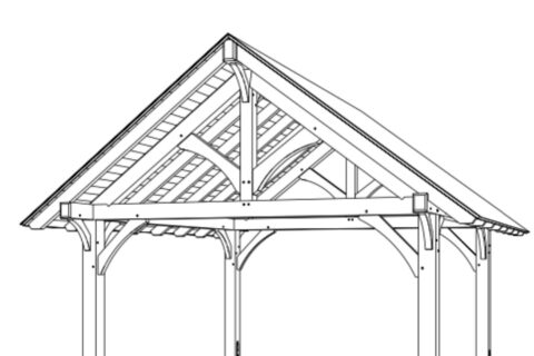 Sketch of Kingston Pro's Timber Frame Eave Overhang