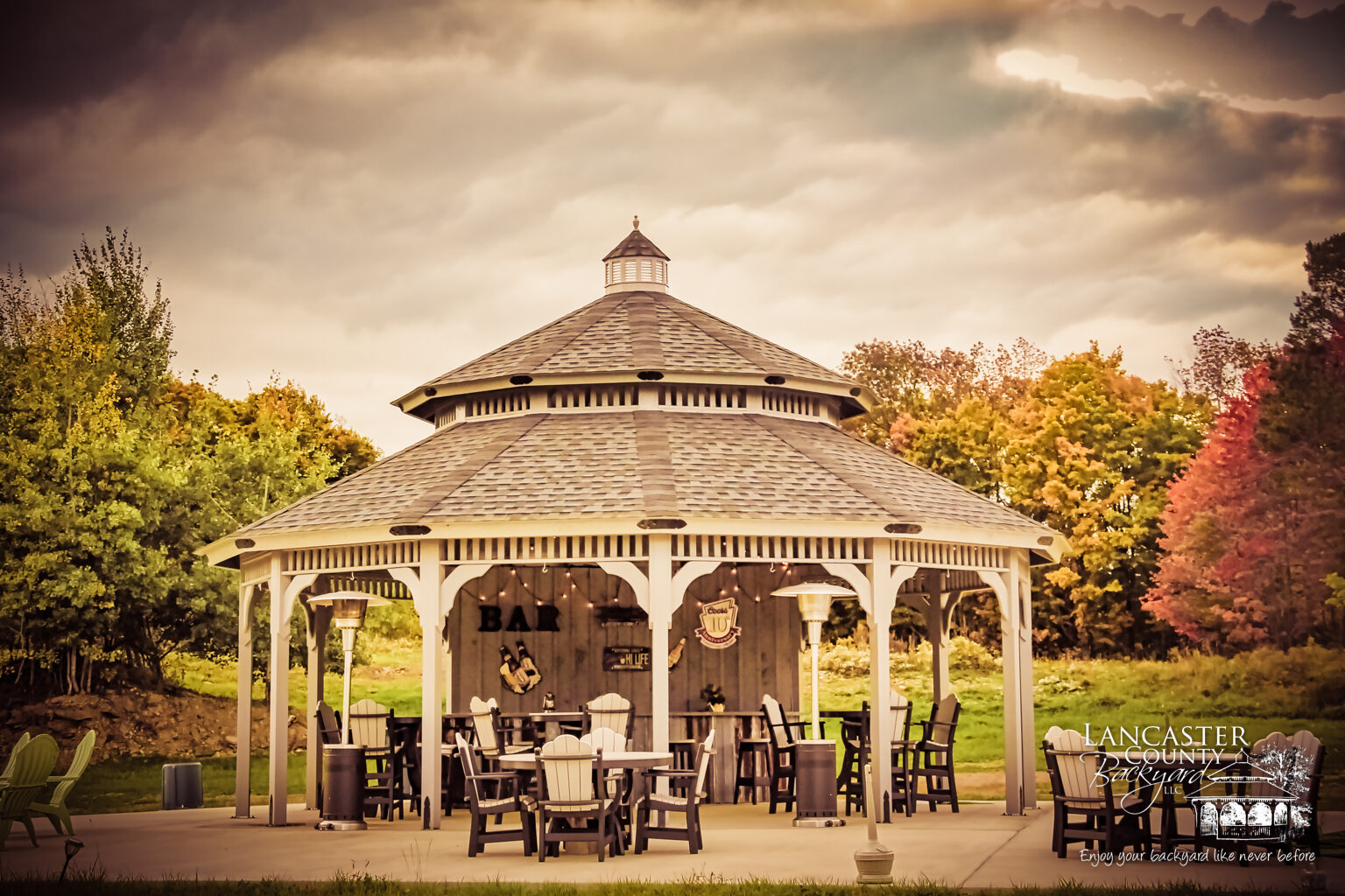 outdoor luxury wood gazebo from lancaster county backyard