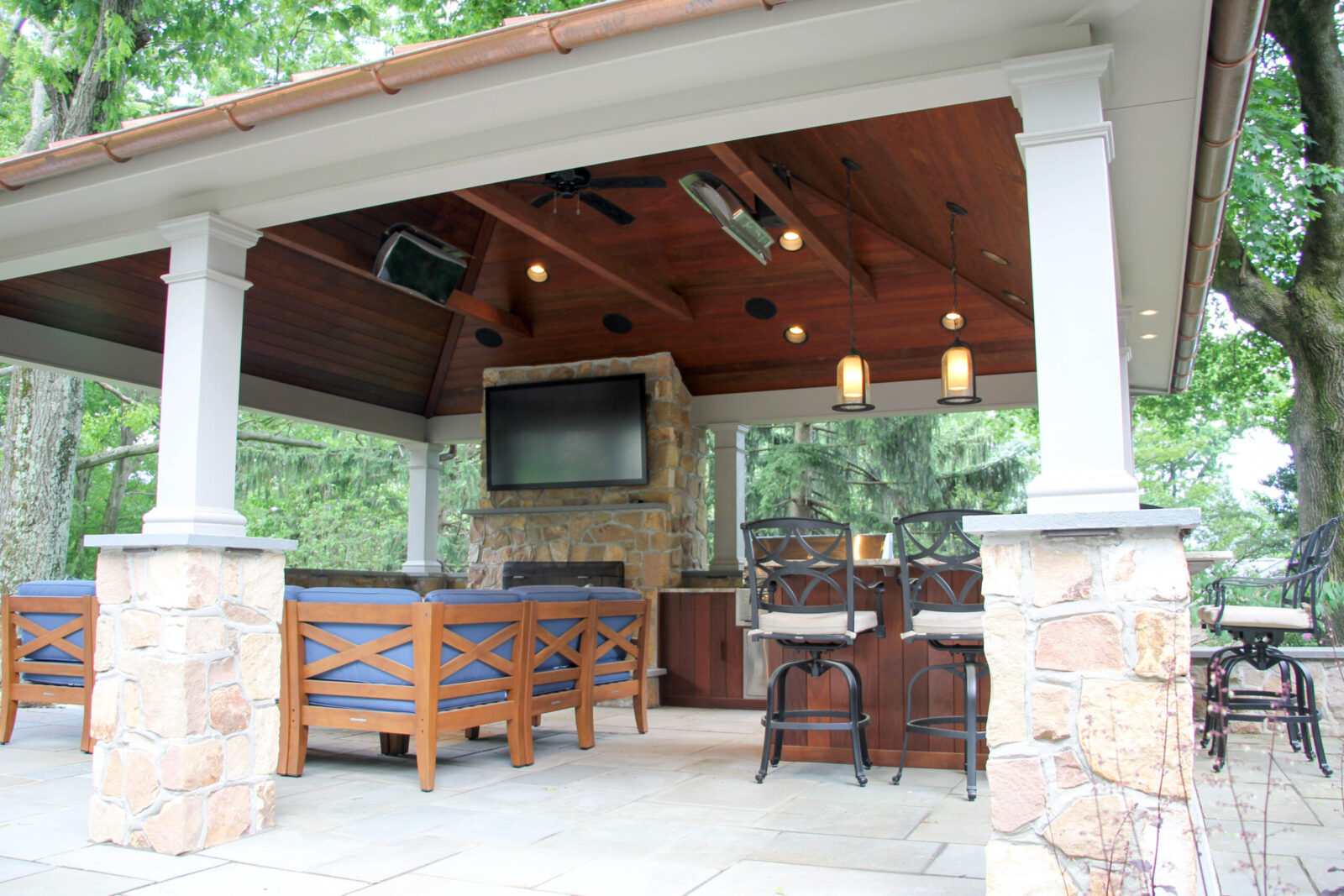 luxurious backyard pavilion living space pa md