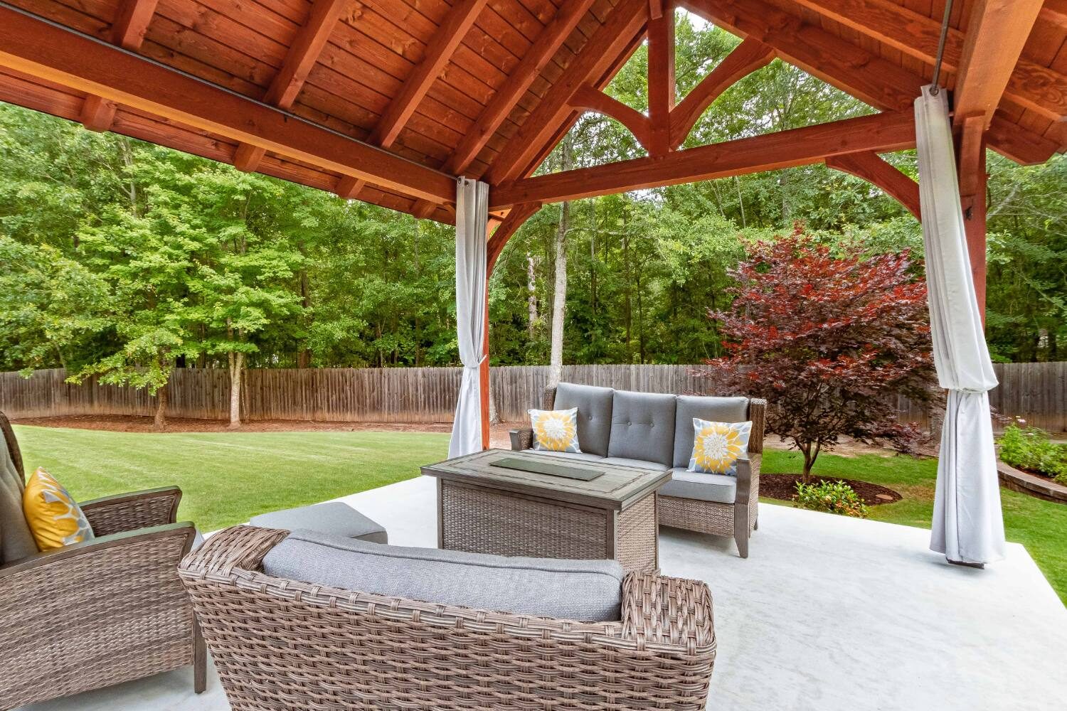 Underneath kingston pro timber frame pavilion with view of ceiling and interior joints