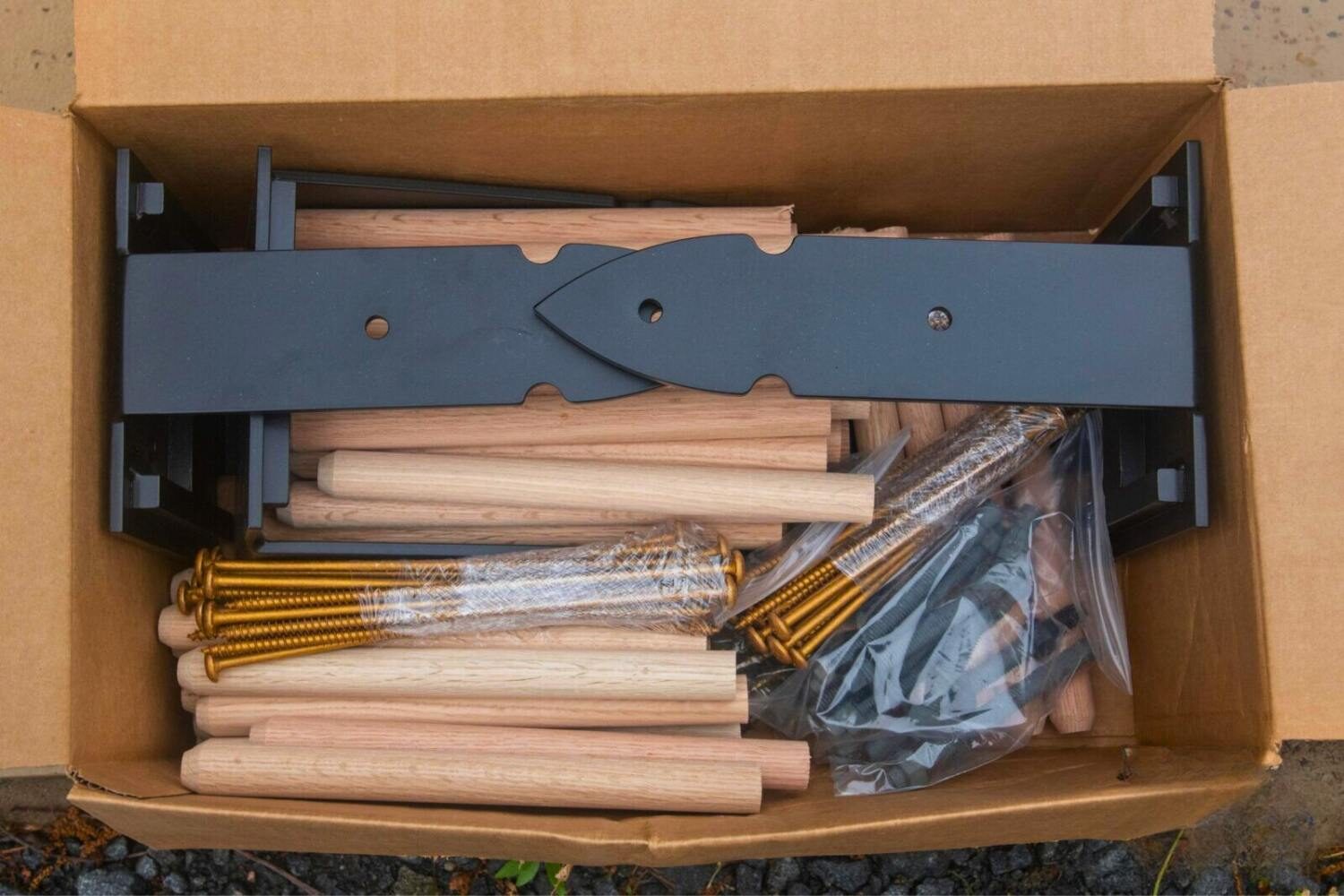 Timber frame pavilion kit box of parts
