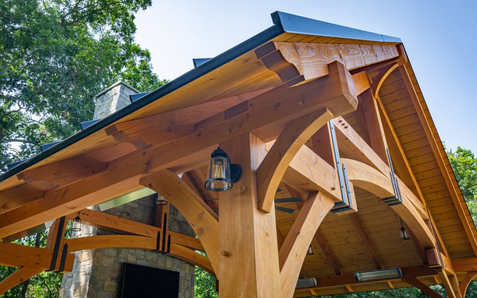 Side view of grand teton pavilion