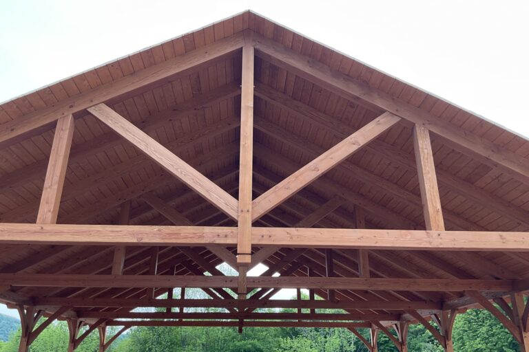 the top of a 40x50 Kingston pavilion in Delhi NY