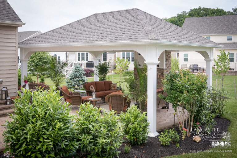 outside 16x24 backyard pavilion