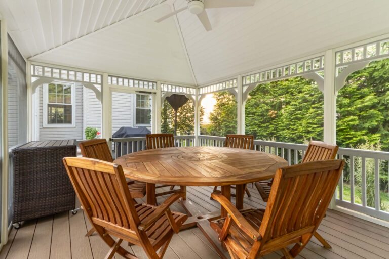 inside of a 12x16 vinyl rectangle gazebo in south orange village NJ