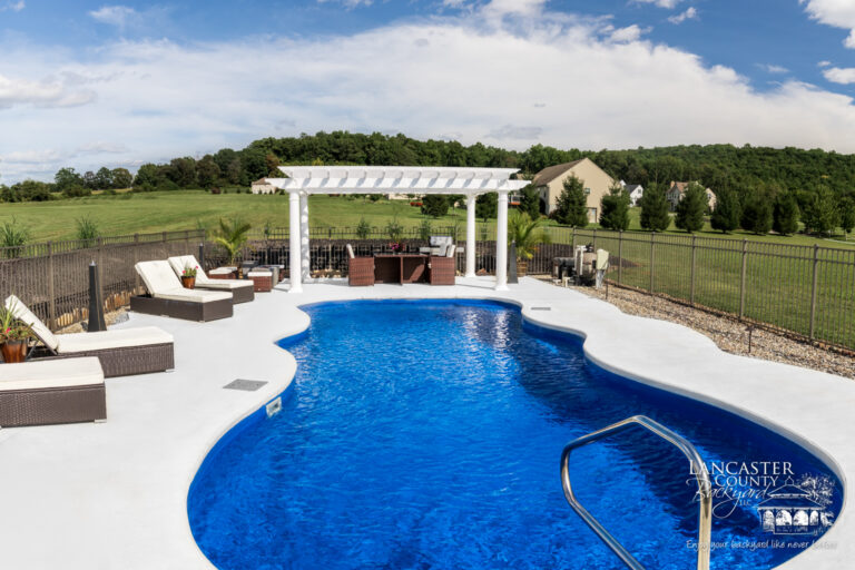 luxury poolside pergola for sale in mertztown pa