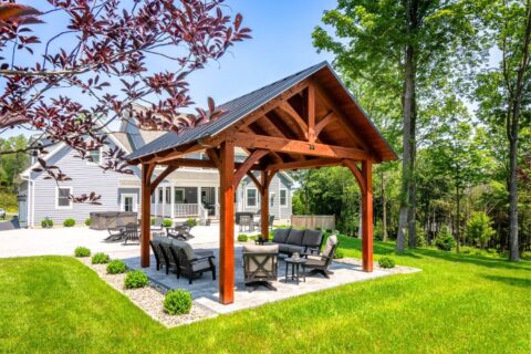 timberframe backyard pavilion for sale in delaware