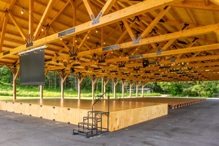 underneath a 70x140 kingston pavilion in Copake NY