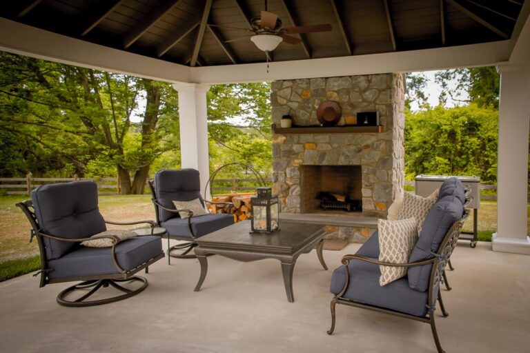 warm relaxing design for backyard comfort idea photo