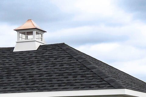 asphalt shingles on custom pavilion