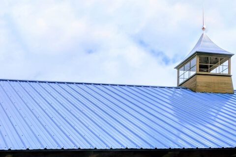 regular metal roof on timber frame custom pavilion