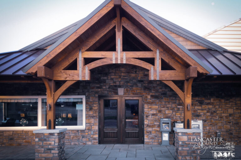 hammer truss on a mortise and tenon storefront in lancaster