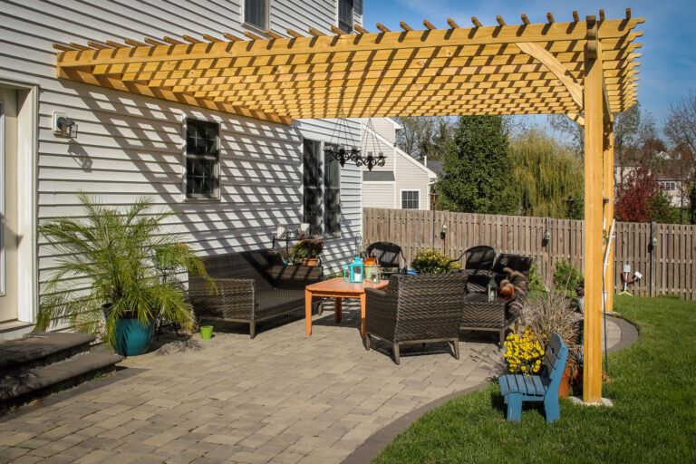 pergola attached to house