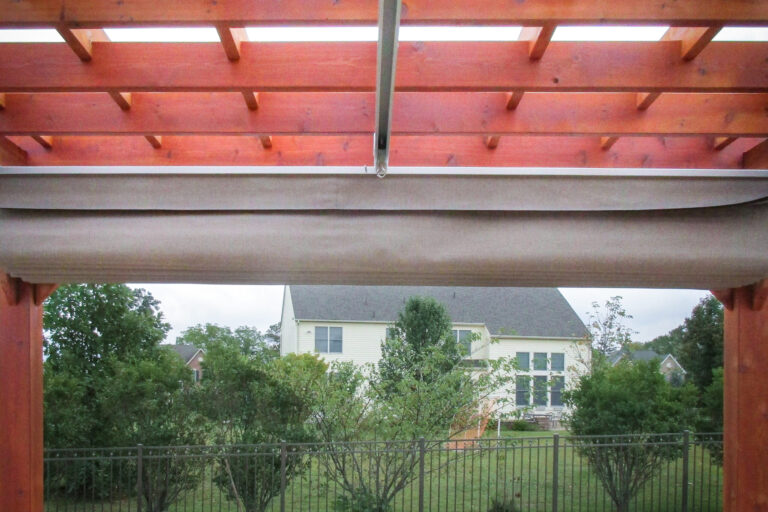 outdoor pergola made of cedar